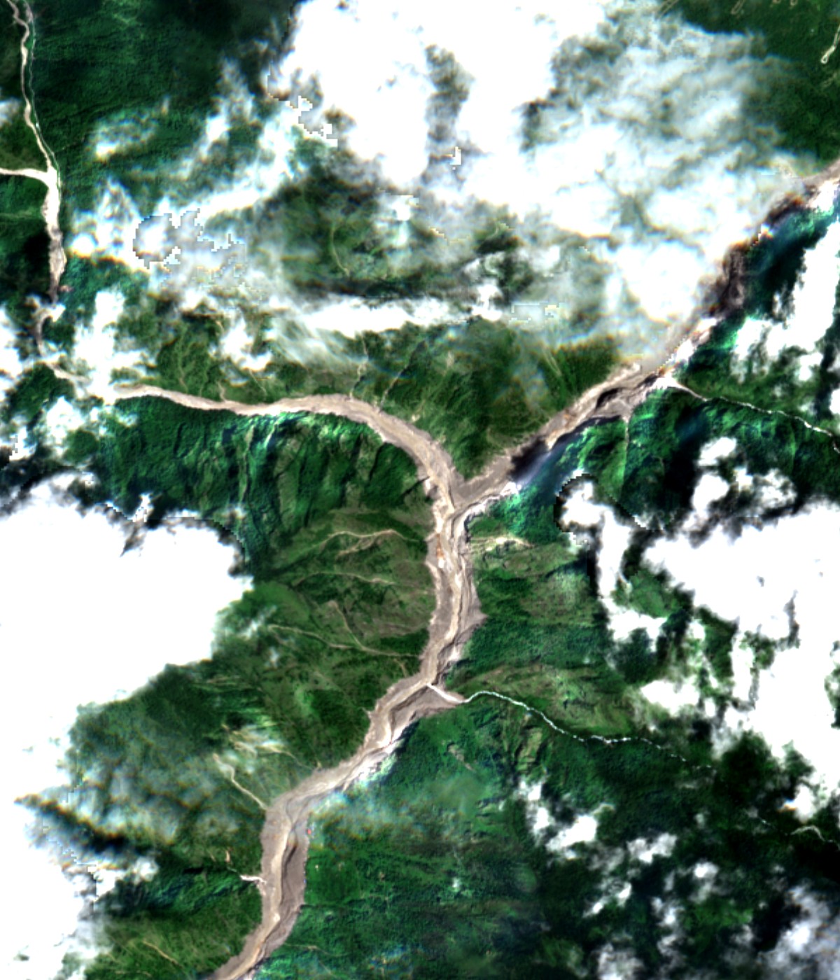 2026年8月27日吉隆口岸灾后 Sentinel-2 卫星影像